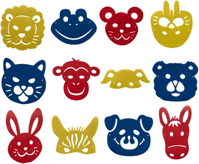 Cartoon Animal Painting Stencils Set for Kids DIY Art and Craft Activities Colorful Safe Portable - Image 1